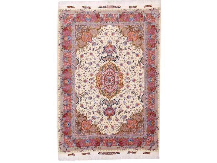 Täbriz 70Raj Seidenkette Teppich 157x217 Handgeknüpft Orientteppich Perserteppich Wolle mit Seide