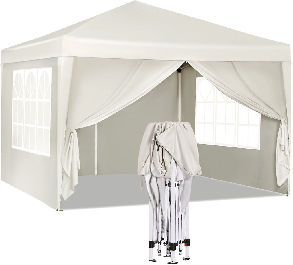 Dakota Fields Gazebo Pop Up Waterproof Sunshade Camping Pagoda Tent 3m x 3m Beige
