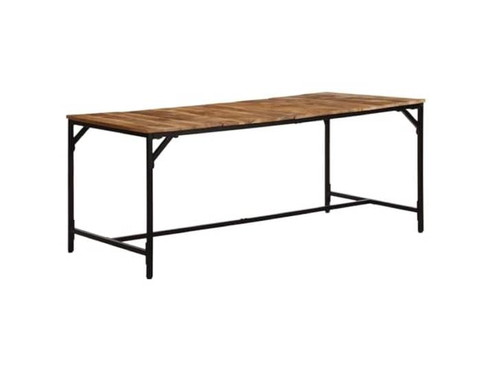 HEFZGDB Esstisch aus massivem Mangoholz 180x90x75 cm mit robustem Eisengestell für langlebige Stabilität und industrielles Design