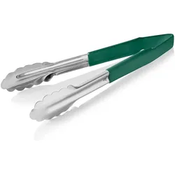 WAS Germany 24x HACCP Universalzange HACCP Tongs, 23 cm, grün, Chromstahl 18/0