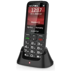 Aligator A930 GPS 4G Senior schwarz mit Notfallanwendung + Ladestation (8 Mpx), Tastenhandy, Schwarz