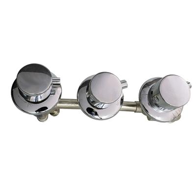 AcquaVapore Thermostat-Armatur 3 Regler mit 4 fach Umschalter für Whirlpool und Wannen