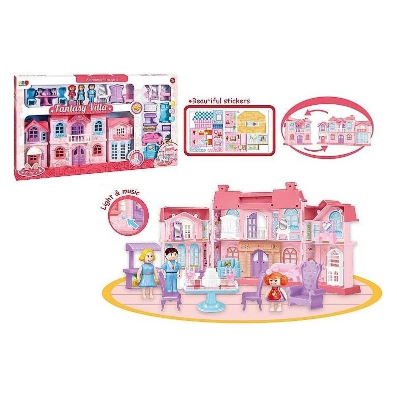 Adar Puppenhaus mit Figuren und hellen Möbeln (54612683)