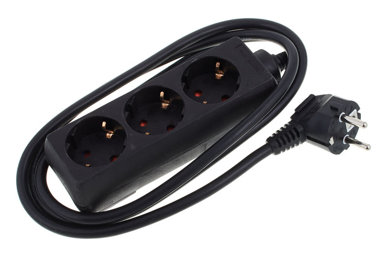Stairville Power Split 3 Way Black nero