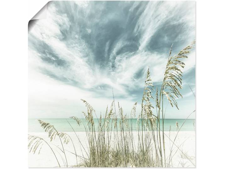 Wandbild ARTLAND Allein am Strand , blau (farbe bild(er): blau), B:40cm H:40cm, Bilder, Wandbild, als Leinwandbild, Poster in verschied. Grössen