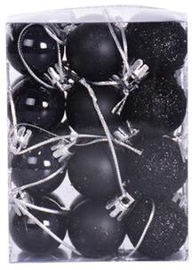 Discount Dollar Deals Mini Christmas Balls Ornaments, Flocked Christmas Balls, Christmas Tree Hanging Decor black 2cm