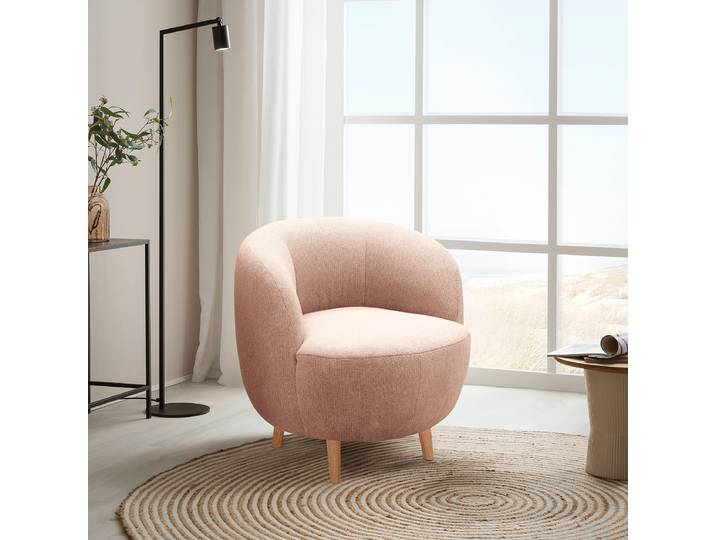Fauteuil GILJA Rose foncé Tissu Aranja 72 x 72 x 76cm