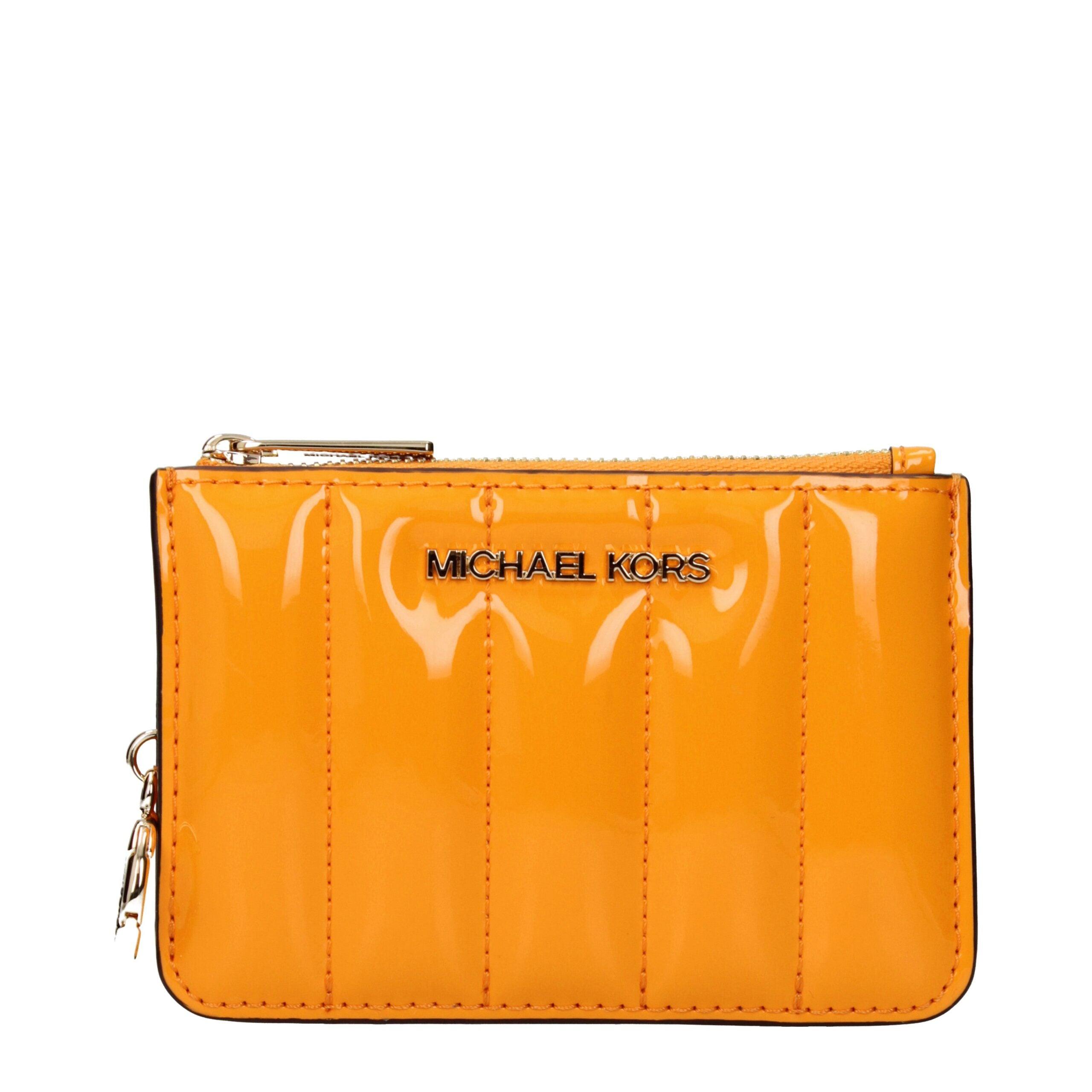 Michael Kors Oranje Leren Portemonnee