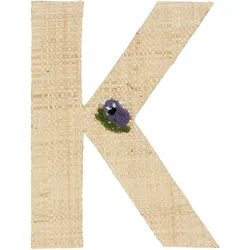 RICE Raffia Buchstaben Sticker, K, Koala