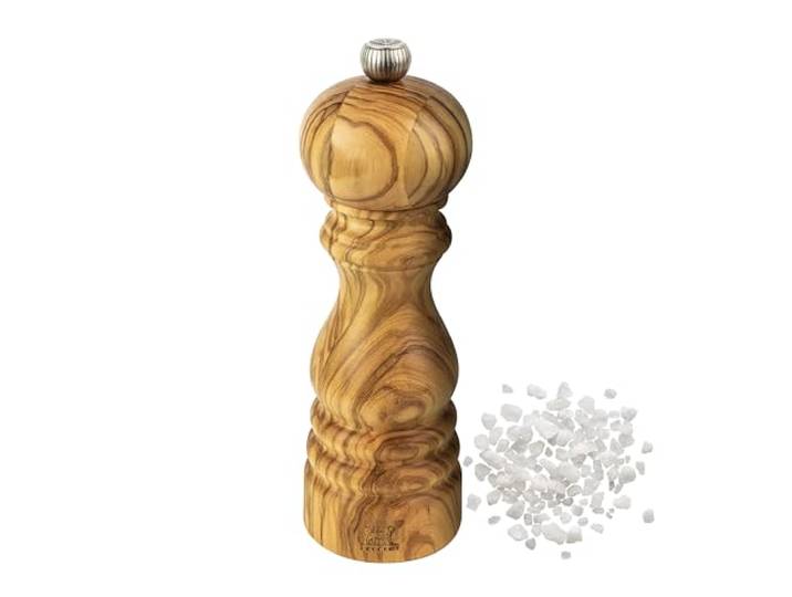 PEUGEOT - Salzmühle Paris 18 cm - Trockensalz - Klassische Mahlgradeinstellung - Aus PEFC-zertifiziertem Holz - französisches Know-how - Olivenholz