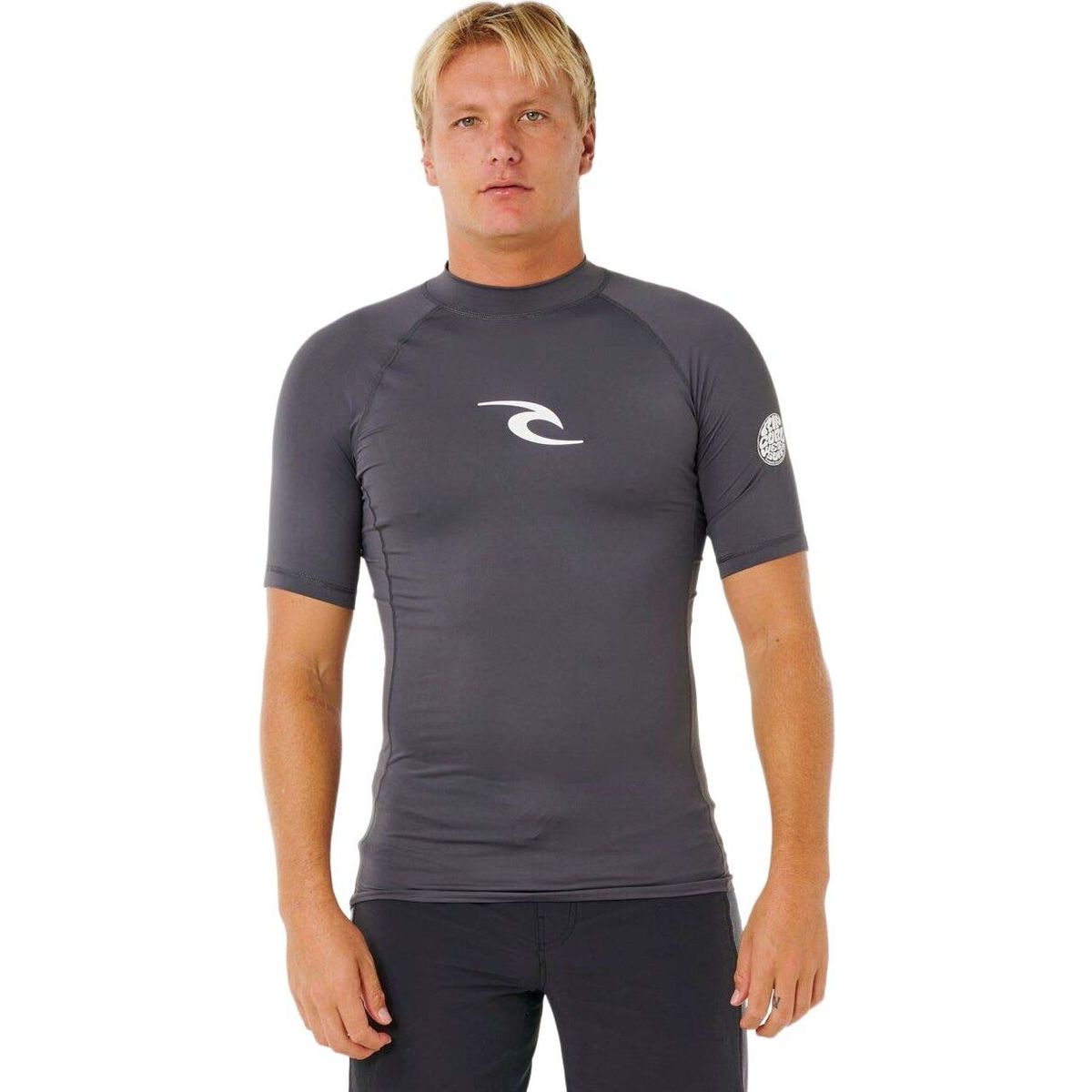 RipCurl Waves UPF Perf Short Sleeve charcoal grey (0084) 2XL 16MMRV-0084-2XL