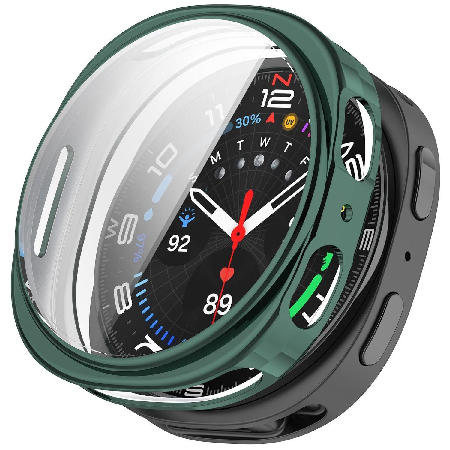 Wigento TPU-hoesje voor Samsung Galaxy Watch 9 / 8 44mm met volledige schermbescherming
