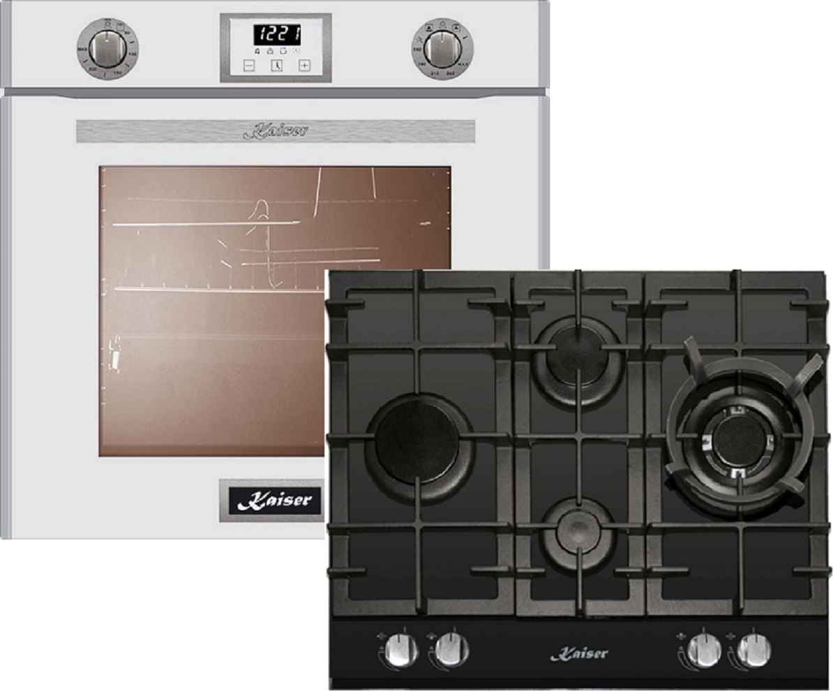 Herd Set/ Kaiser EG 6374 w/ Gas Backofen Einbaubackofen + KCG 6394 Gaskochfeld