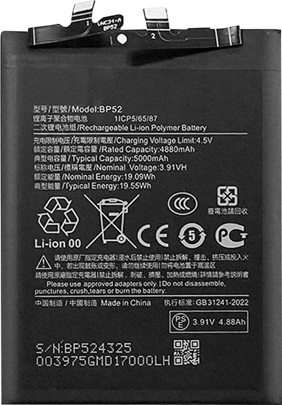 Clappio vervangende batterij BP52 5000mAh voor Poco F6, zwart