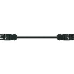 WAGO Netz-Anschlusskabel Netz-Buchse - Netz-Stecker Gesamtpolzahl: 3 + PE Schwarz 1 St. 771-9993/006-201