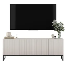 TV-LOWBOARD Elpis Kaschmir matt 150 cm mit Metallrahmen