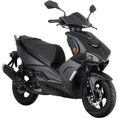 Motorroller GT UNION "Striker 125", schwarz (mattschwarz, schwarz), Motorroller, ohne Topcase, 85 km/h, Luftgekühlter Motor, B:72cm H:117cm L:188cm