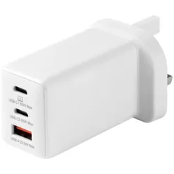 eSTUFF INFINITE USB-C Charger UK PD (67 W, 3 Ports), USB Ladegerät, Weiss