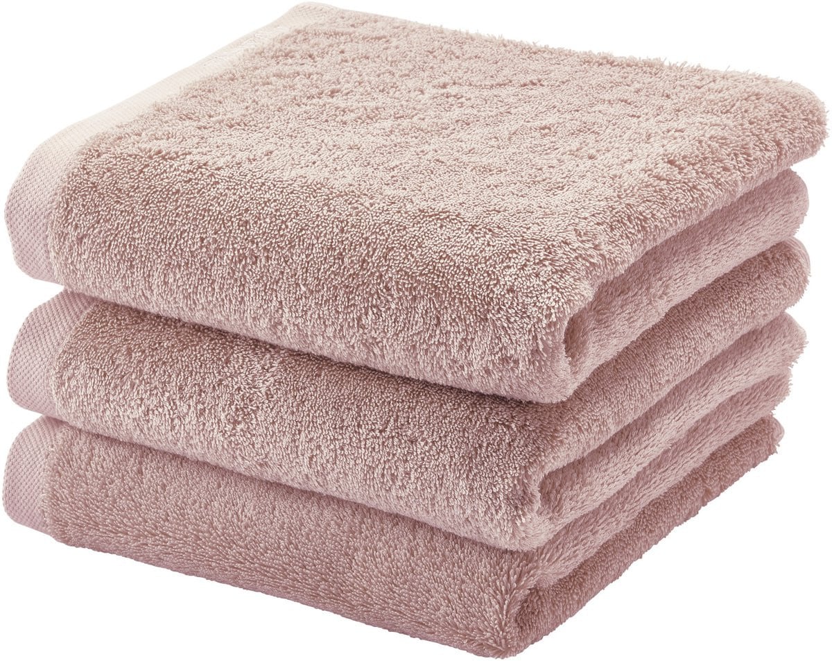 Aquanova handdoek London Set van 3 - Dusty Pink - 55 x 100 cm