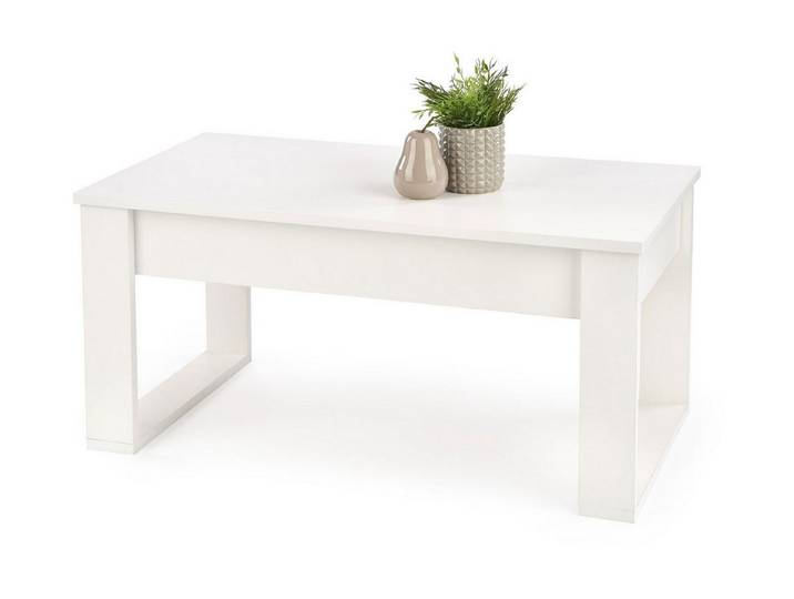 Feldmann-Wohnen Couchtisch Nea (rechteckige Tischplatte 110x60cm, 1-St., moderner Optik, rechteckige Tischplatte, mit Schubladen), 110x60x52cm weiß mit Schubladen