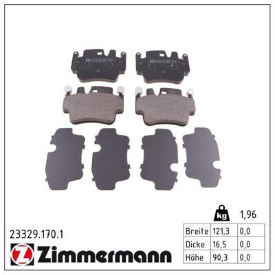 ZIMMERMANN Bremsbelagsatz, Scheibenbremse 233291701 für Porsche