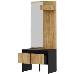 MODFU Garderoben-Set aus Spanplatte in Natur, 60 x 38 x 145 cm