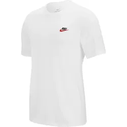 Nike, Herren, Sportshirt, Sportswear Club TShirt Baumwolle leger (S), Weiss