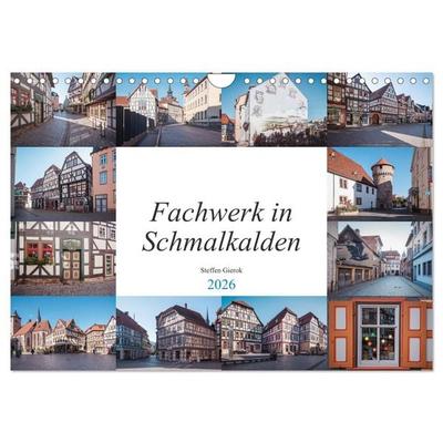 Fachwerk in Schmalkalden (Wandkalender 2026 DIN A4 quer), CALVENDO Monatskalender