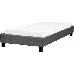 POLSTERBETT mit Lattenrost 90x200 cm Grau Roanne