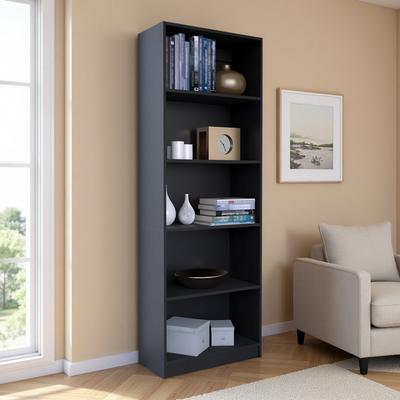 ZWYO HOSIMU "71"" 4-Shelf Tall Bookcase with Spacious Shelves, Lower Storage, Space-Saving Design & Durable Wood Construction"