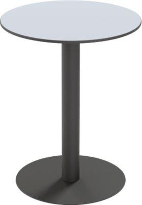 meet by Paperflow Outdoor-Tisch Cross, rund, Tellerfuß, Ø 600 x H 750 mm, grau/mattschwarz