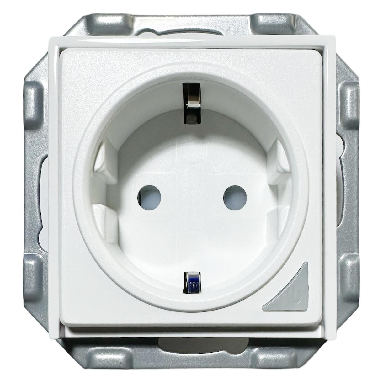 PowerRay WiFi Smart Socket PR-SSO-01, Steckdose ohne Rahmen mit 5,5 x 5,5 cm Adapter, weiss, OVP (PR-SSO-01)