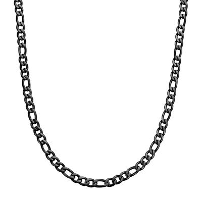 Kette mit Anhänger TRUE REBELS "TR304" Gr. 50, schwarz, Halsketten, Herren, 50cm, B: 7,2mm, B:7,2mm