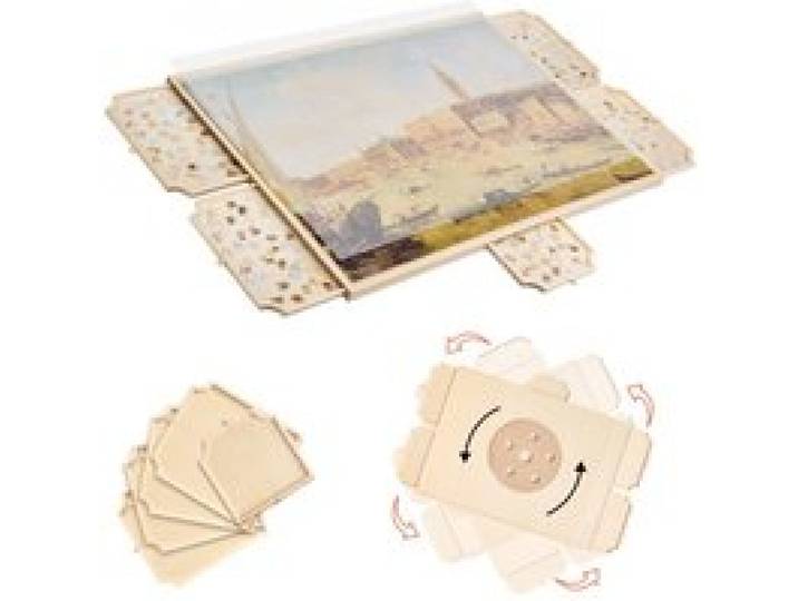 VEVOR Planche de Puzzle 2000 Pièces, Table de Puzzle en Bois 1020x745 mm, Plateau Casse-Tête Rotatif à 360° et Portable, avec 5 Tiroirs et Couverture Utile, Accessoire pour Amateurs de Casse-tête