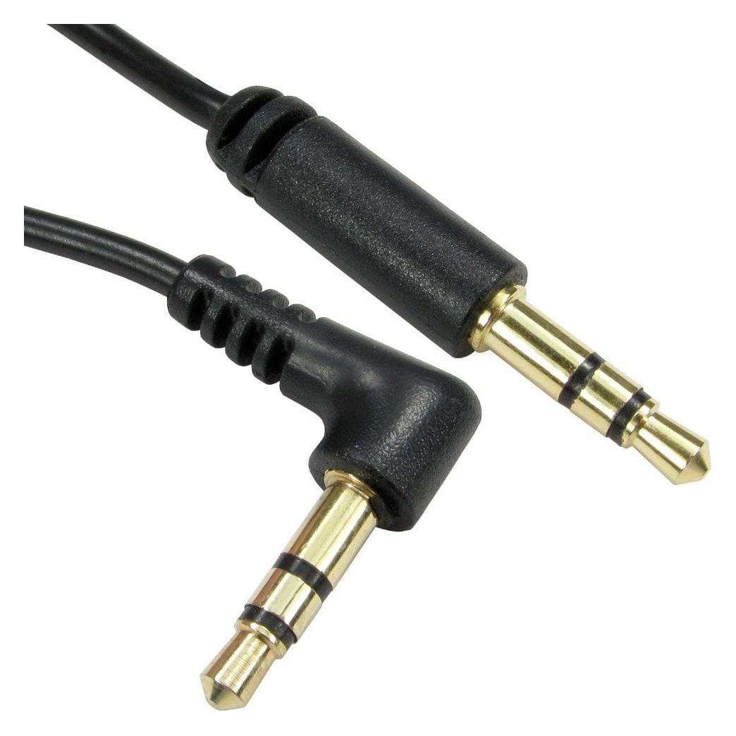 Cables Direct CDL 2m 3.5mm Ster Straight-R/A Blk (2 m) (2TSRS-02)