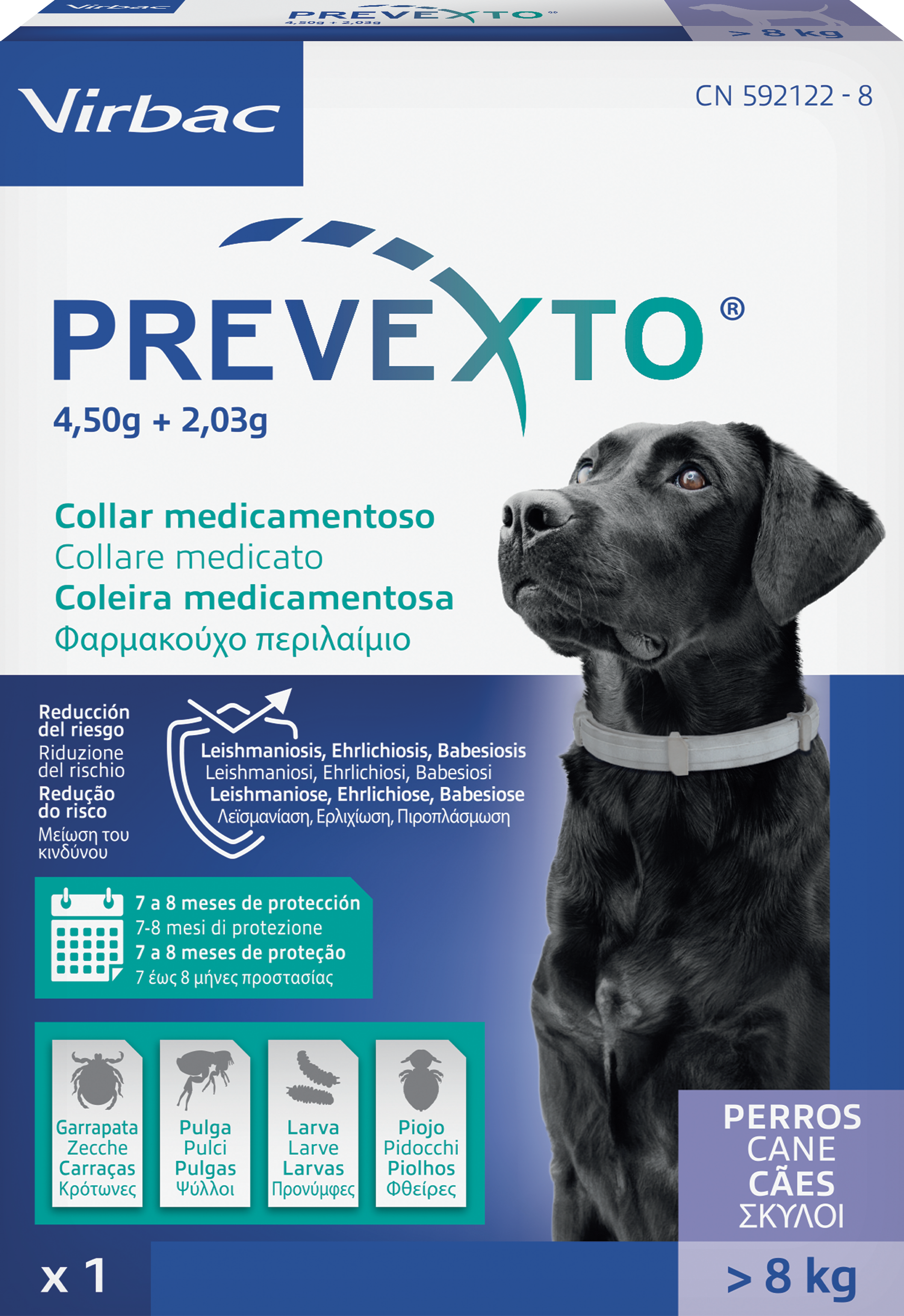 Virbac Prevexto*1collare 4,5+2,03g