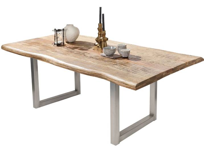 SIT Möbel TABLES & CO Mango Massiv mit Baumkante Tisch 180x90 cm