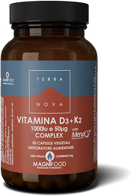 FORLIVE Srl Terranova,  Vitamina D3 + K2 Complex, 50 Capsule