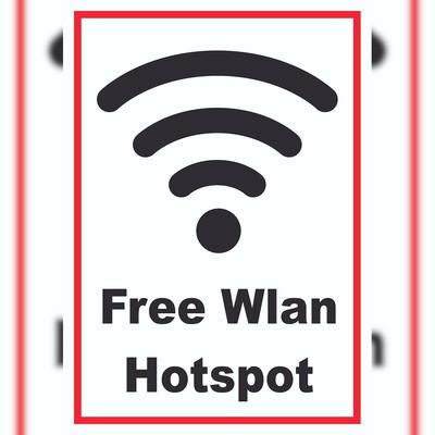 HB-Druck Free Wlan Hotspot Schild A6 (105x148mm)