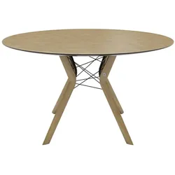 Mobitec Esstisch Eclipse Ø 135 cm Holzoptik Braun Eiche