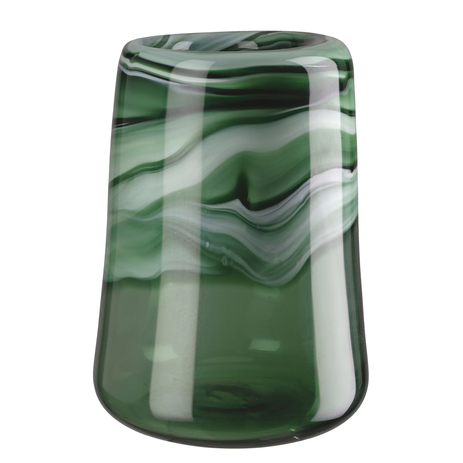 home24 Vaas Verde Groen van Glas, Hoogte: 27 cm