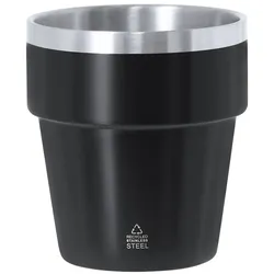 2x Thermobecher aus Edelstahl, doppelwandig, 250 ml, Schwarz