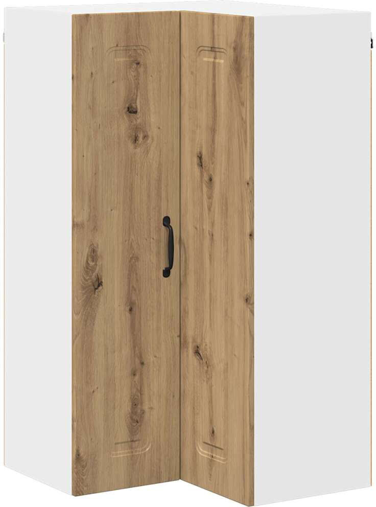 Vidaxl Kitchen Wall Cabinet White 57 X 57 X 100 Cm Engineered Wood Artisan Oak 57cm W X 100cm H X 57cm D