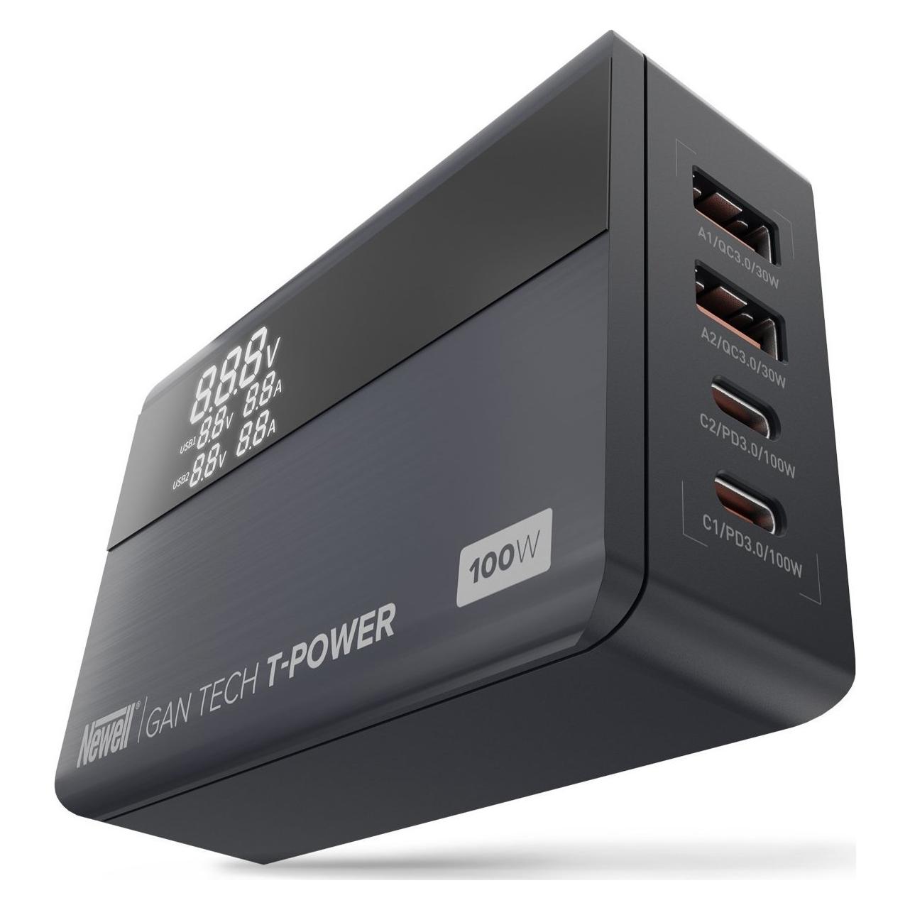 Newell Ładowarka sieciowa GaN Tech T-power 100 W (100 W, 4 Ports) (30337197)