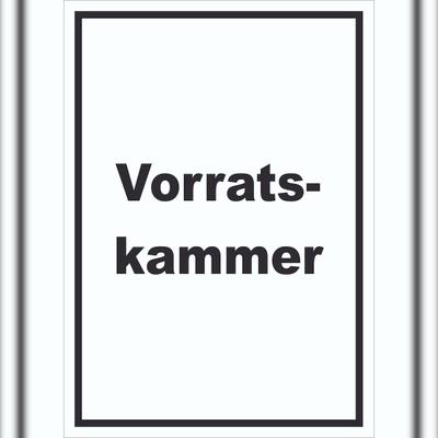 HB-Druck Vorratskammer Schild mit Text Pantry Reserve hochkant A5 (148x210mm)