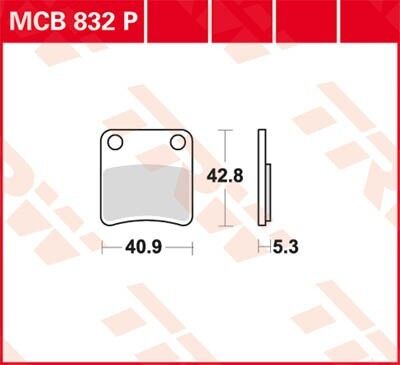 TRW MCB832P Brake Pad Set, disc parking brake