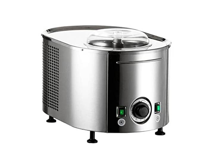 Musso Mini Lussino 4080 Eiscreme-Maschine 0,75l Eiscreme in 30min Italienische Eiscreme-Maschine für Zuhause Vegane oder zuckerfreie Eiscreme, Gelato, Sorbet, Slush-Eis Einfach zu benutzen