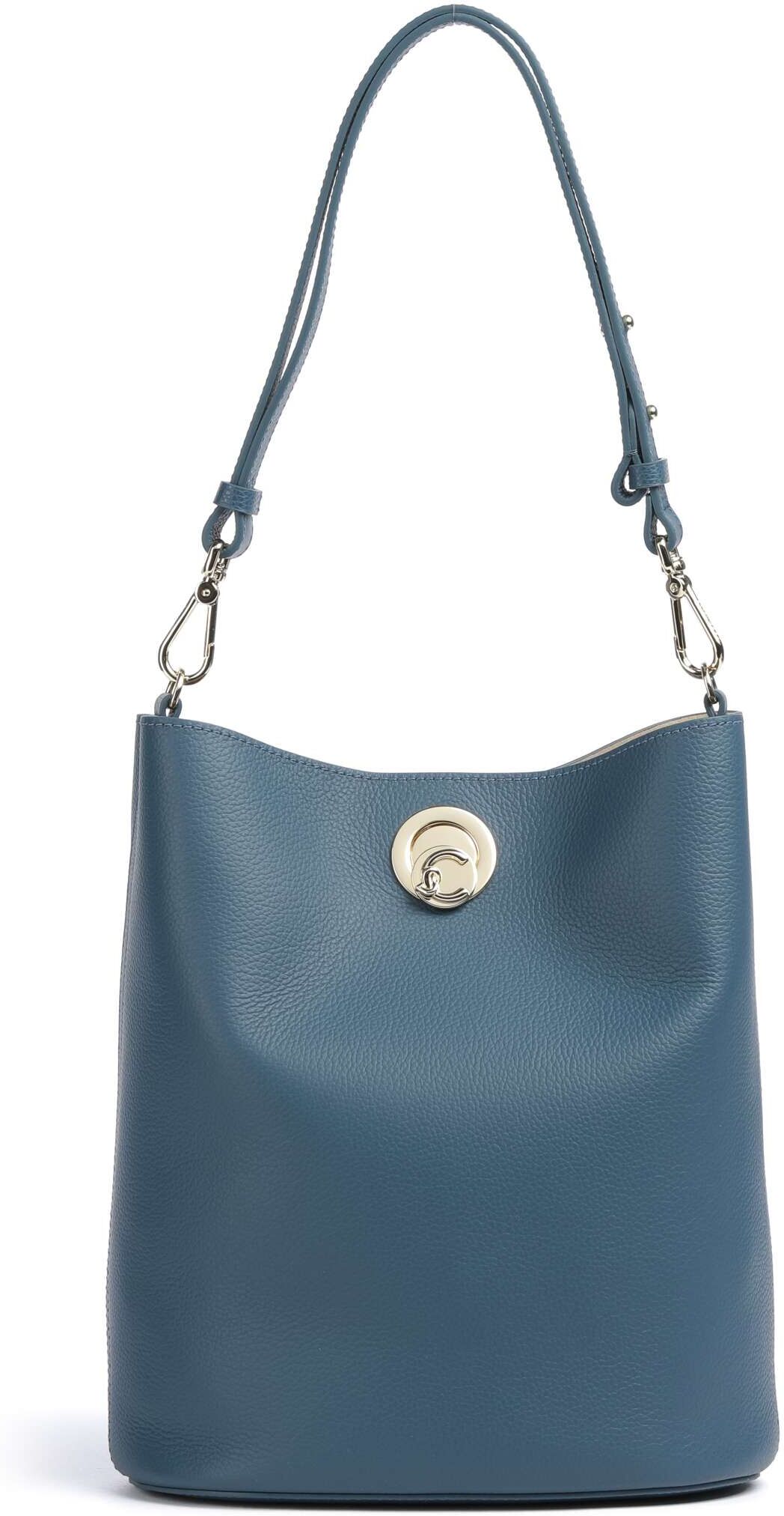 Coccinelle Nikla Bucket Handtasche aus Leder, blau
