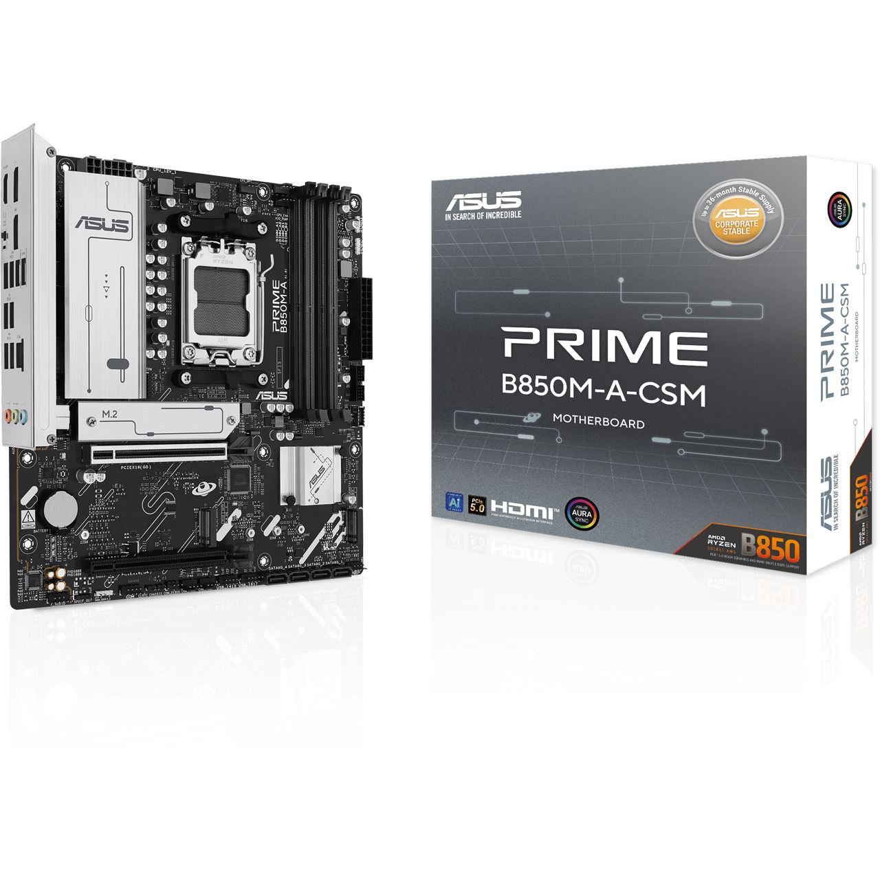 Asus Prime B850M-A-CSM AMD B850 So.AM5 DDR5 mATX Retail
