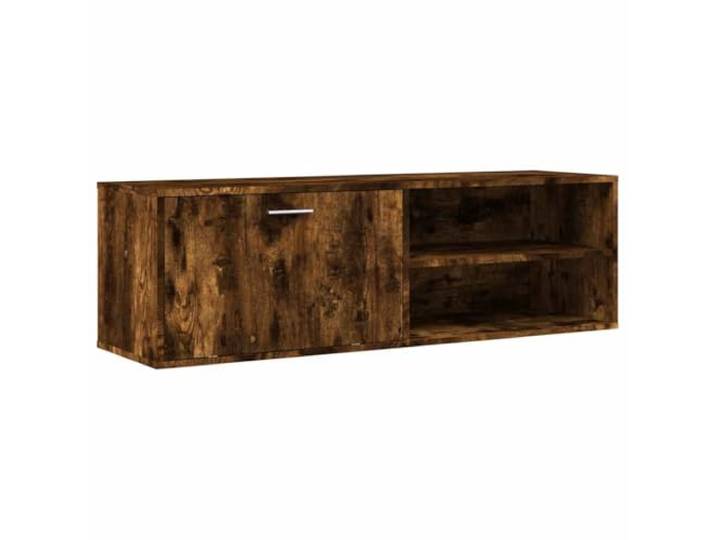 Roanoer TV-Schrank Räuchereiche 120x34x37 cm Lowboard Holzwerkstoff Praktisches Lowboard für Wohnzimmer und Schlafzimmer mit offenem Stauraum für Receiver und Dekoration.